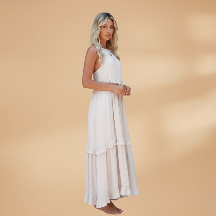 Manuela | Vestido Comprido Camadas Mulher Franzido