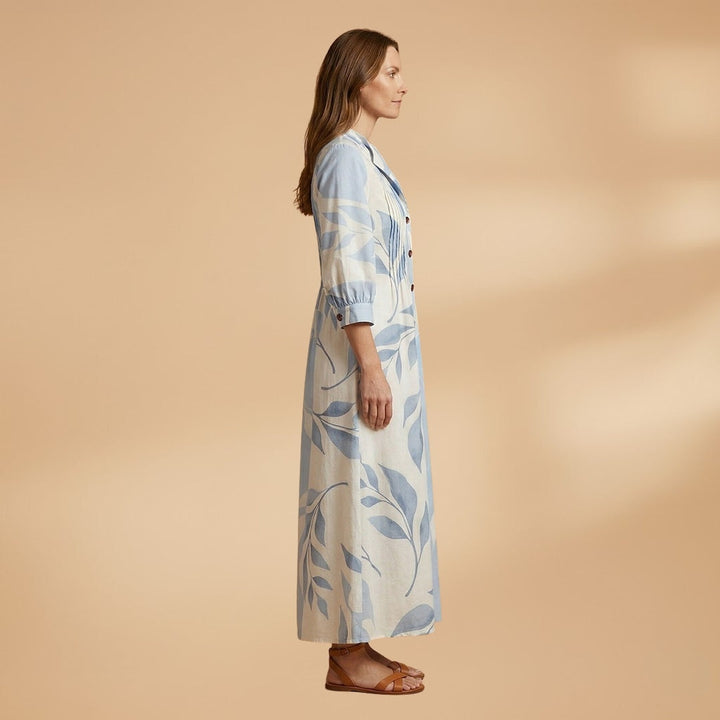 Elisabete | Vestido Comprido Camiseiro Estampado Mulher
