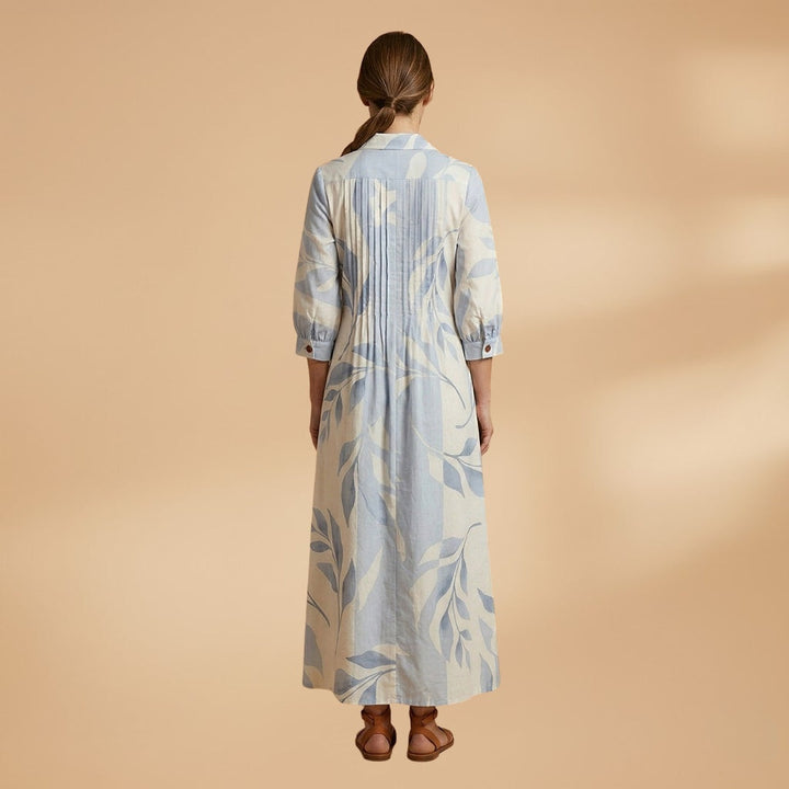 Elisabete | Vestido Comprido Camiseiro Estampado Mulher