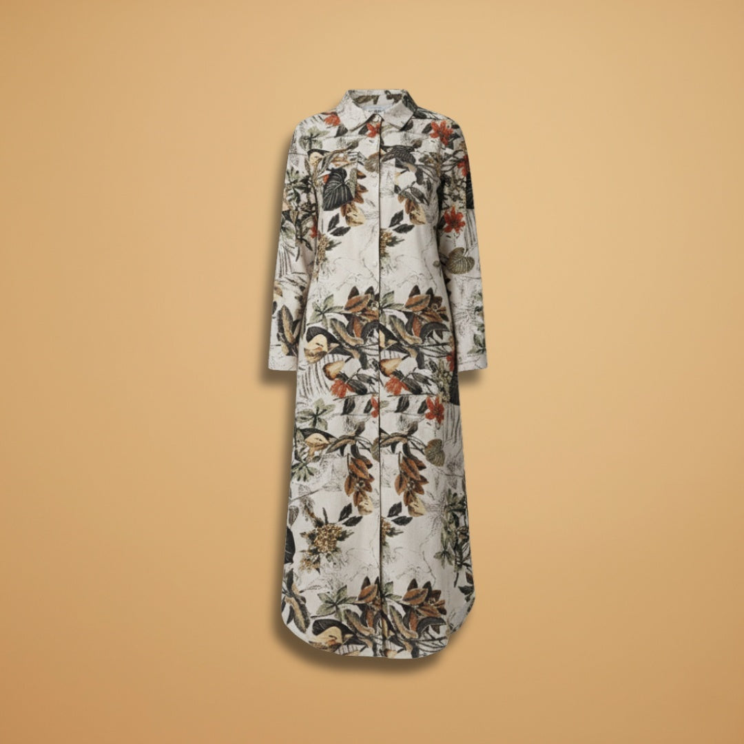 Carolina | Vestido Comprido Camiseiro Mulher Estampado