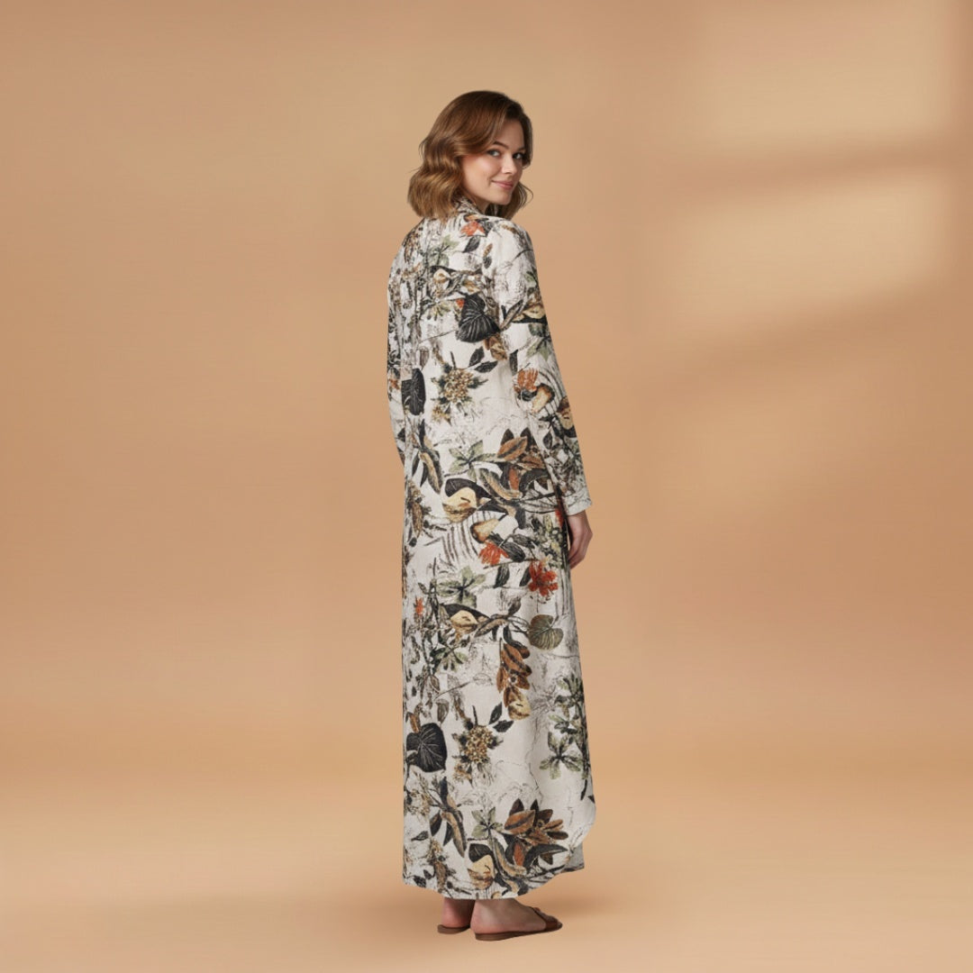 Carolina | Vestido Comprido Camiseiro Mulher Estampado