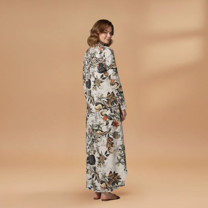 Carolina | Vestido Comprido Camiseiro Mulher Estampado