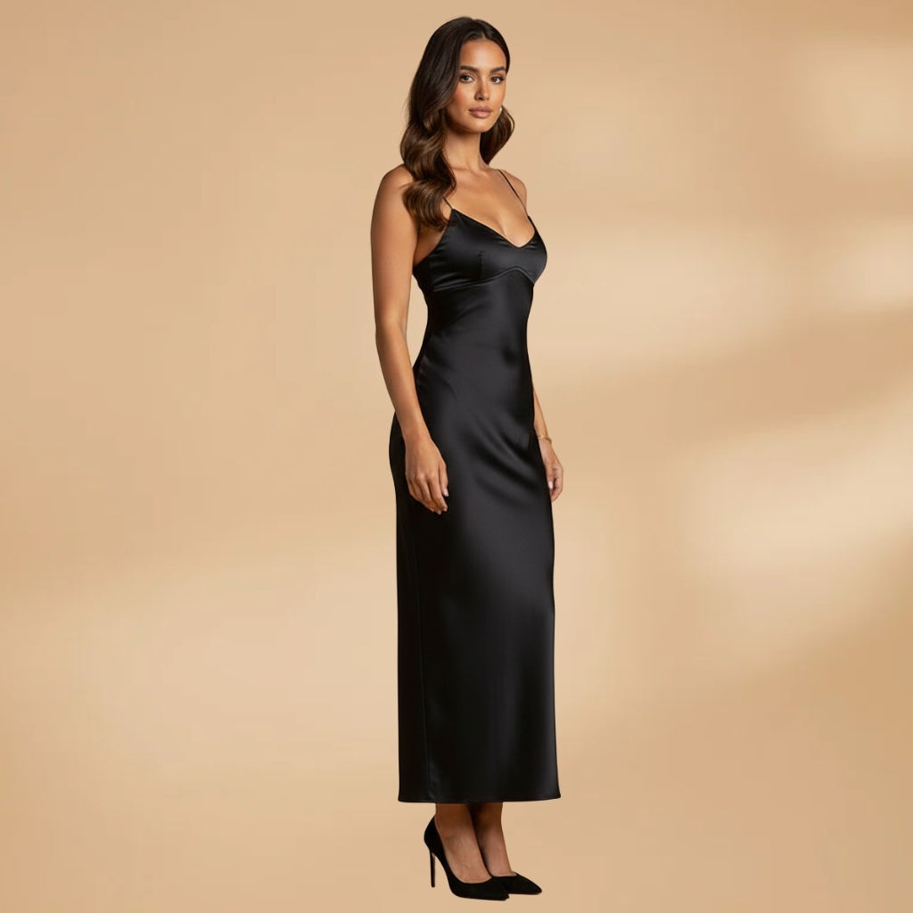Bruna | Vestido Comprido de Festa Mulher Alças Finas