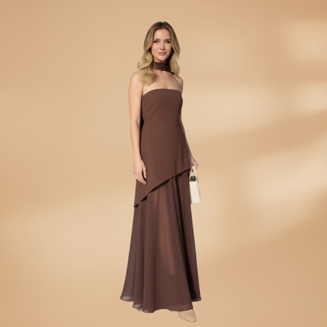 Fátima | Vestido Comprido de Festa Mulher Decote Ombro a Ombro