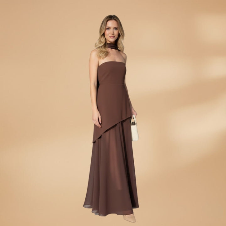Fátima | Vestido Comprido de Festa Mulher Decote Ombro a Ombro