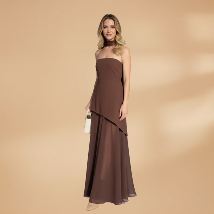 Fátima | Vestido Comprido de Festa Mulher Decote Ombro a Ombro