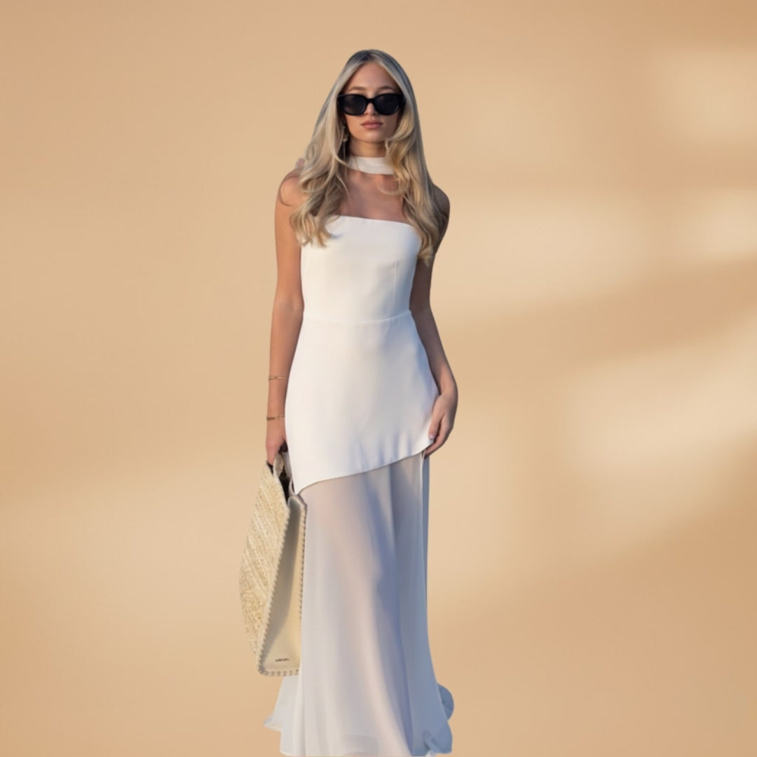 Fátima | Vestido Comprido de Festa Mulher Decote Ombro a Ombro
