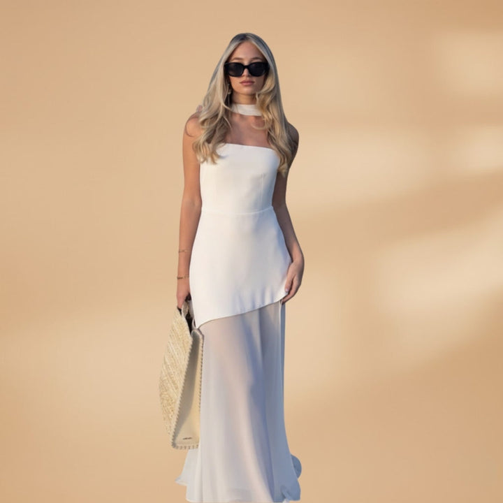 Fátima | Vestido Comprido de Festa Mulher Decote Ombro a Ombro