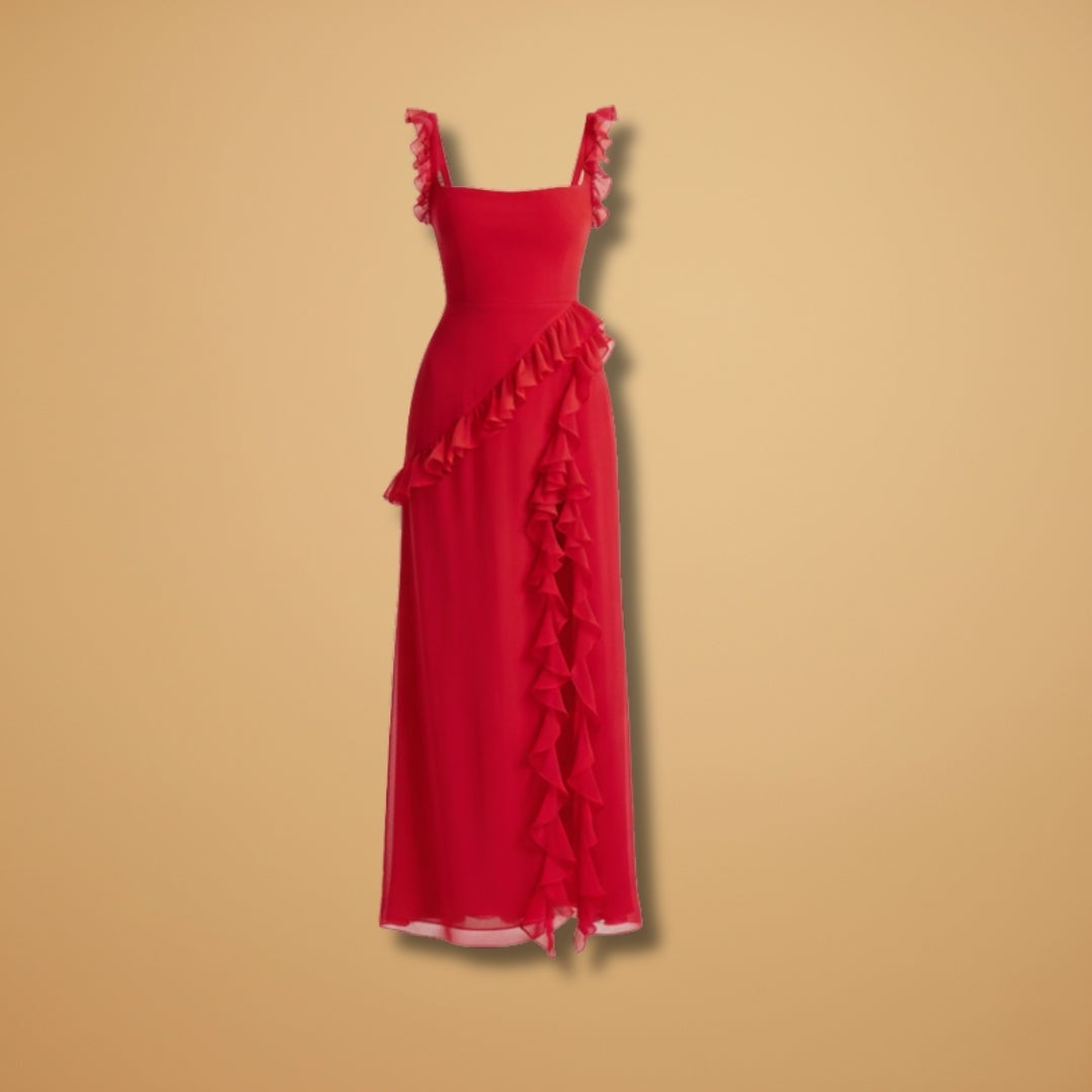 Matilde | Vestido Comprido de Festa Mulher Folhos