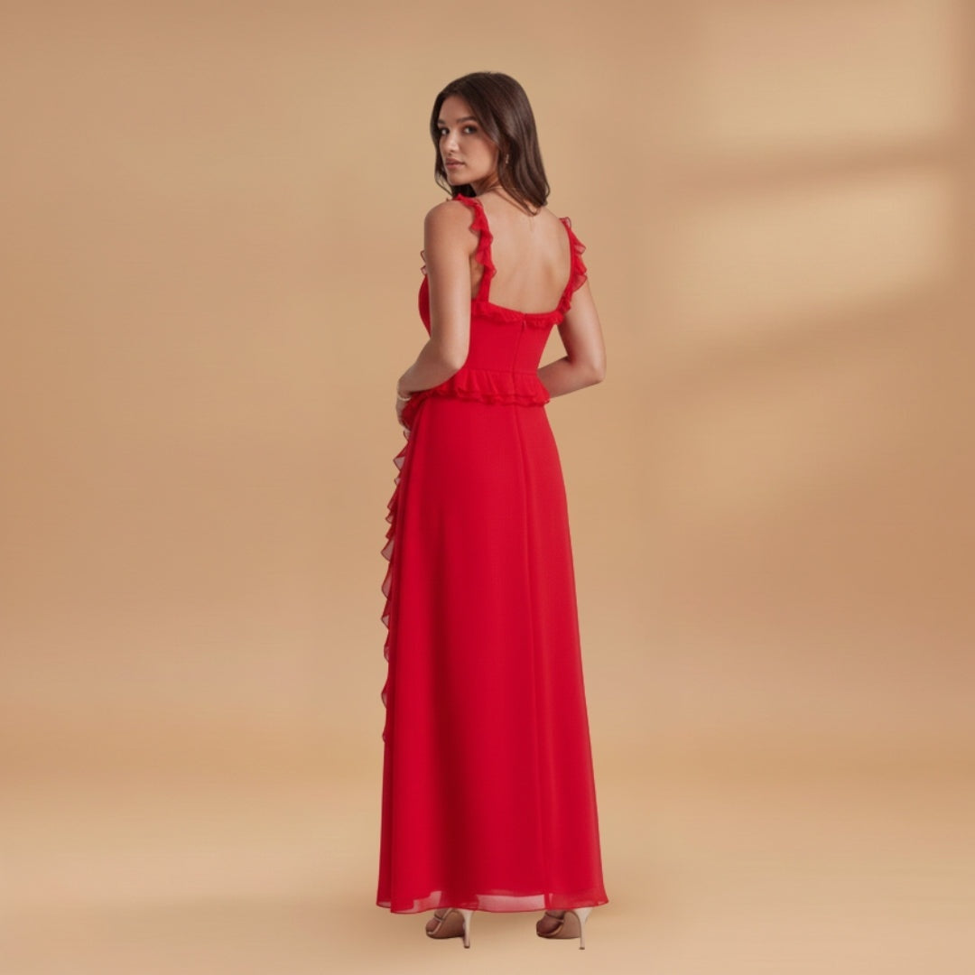 Matilde | Vestido Comprido de Festa Mulher Folhos
