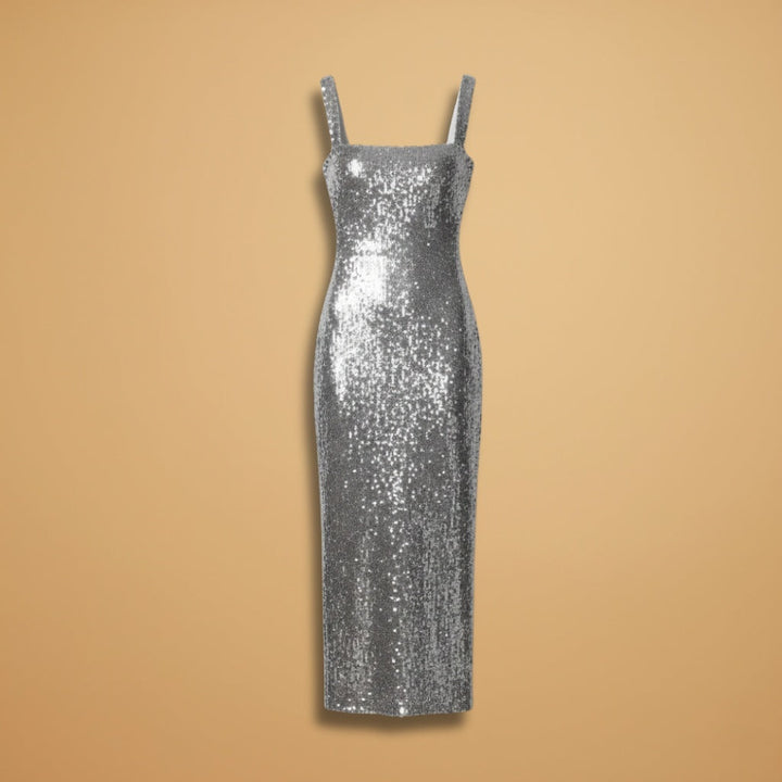Patrícia | Vestido Comprido de Lantejoulas Mulher Festa