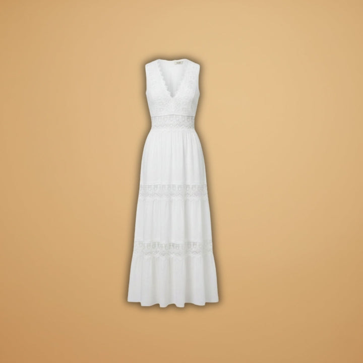 Joana | Vestido Comprido de Renda Mulher Sem Mangas