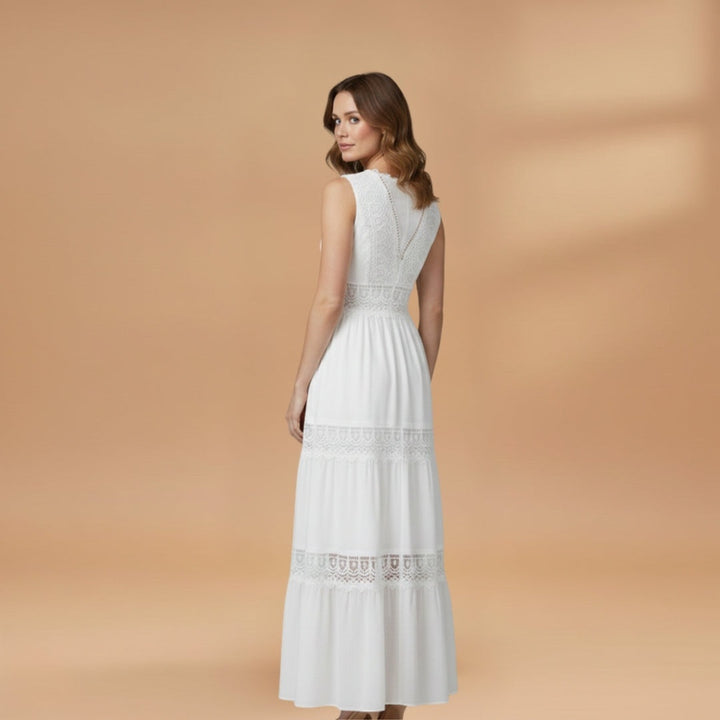 Joana | Vestido Comprido de Renda Mulher Sem Mangas