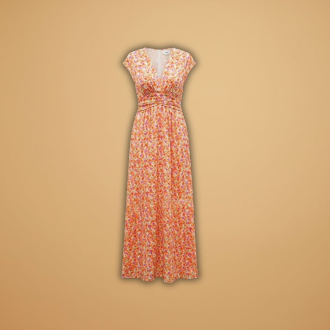Helena | Vestido Comprido de Verão Envolvente Mulher Estampado