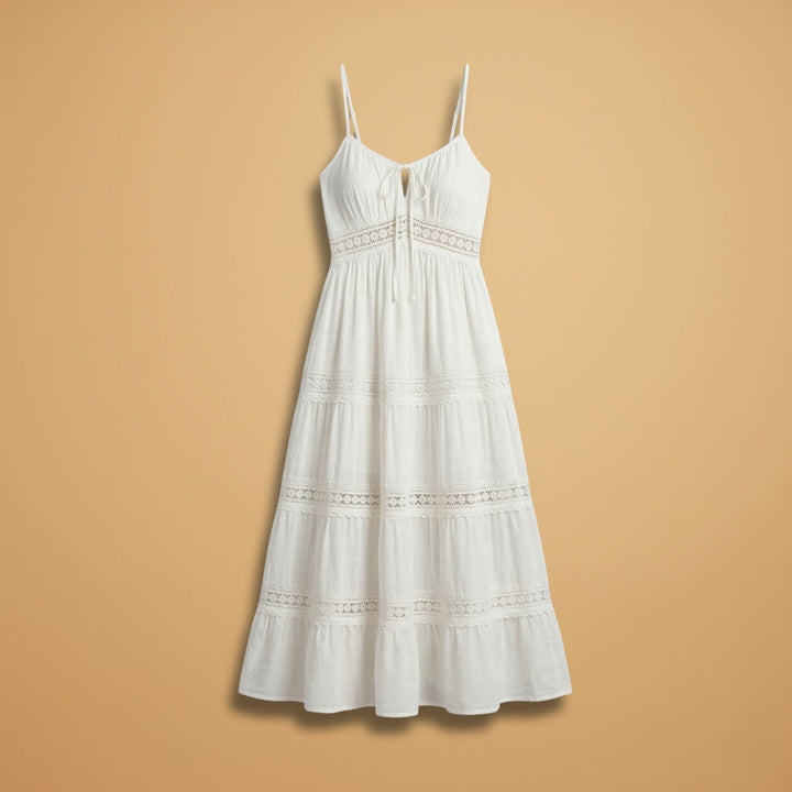Aurora | Vestido Comprido de Verão Mulher Alças Renda