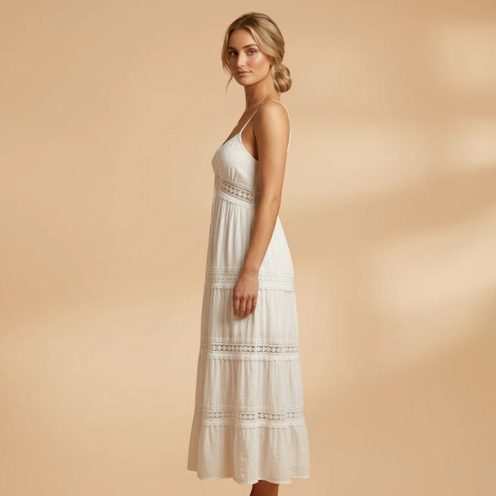 Aurora | Vestido Comprido de Verão Mulher Alças Renda