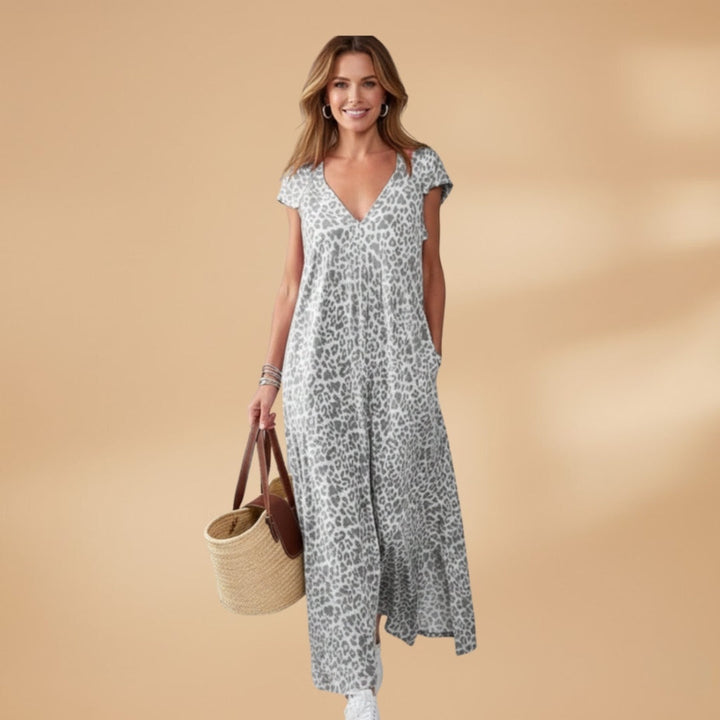 Dina | Vestido Comprido de Verão Mulher Decote V
