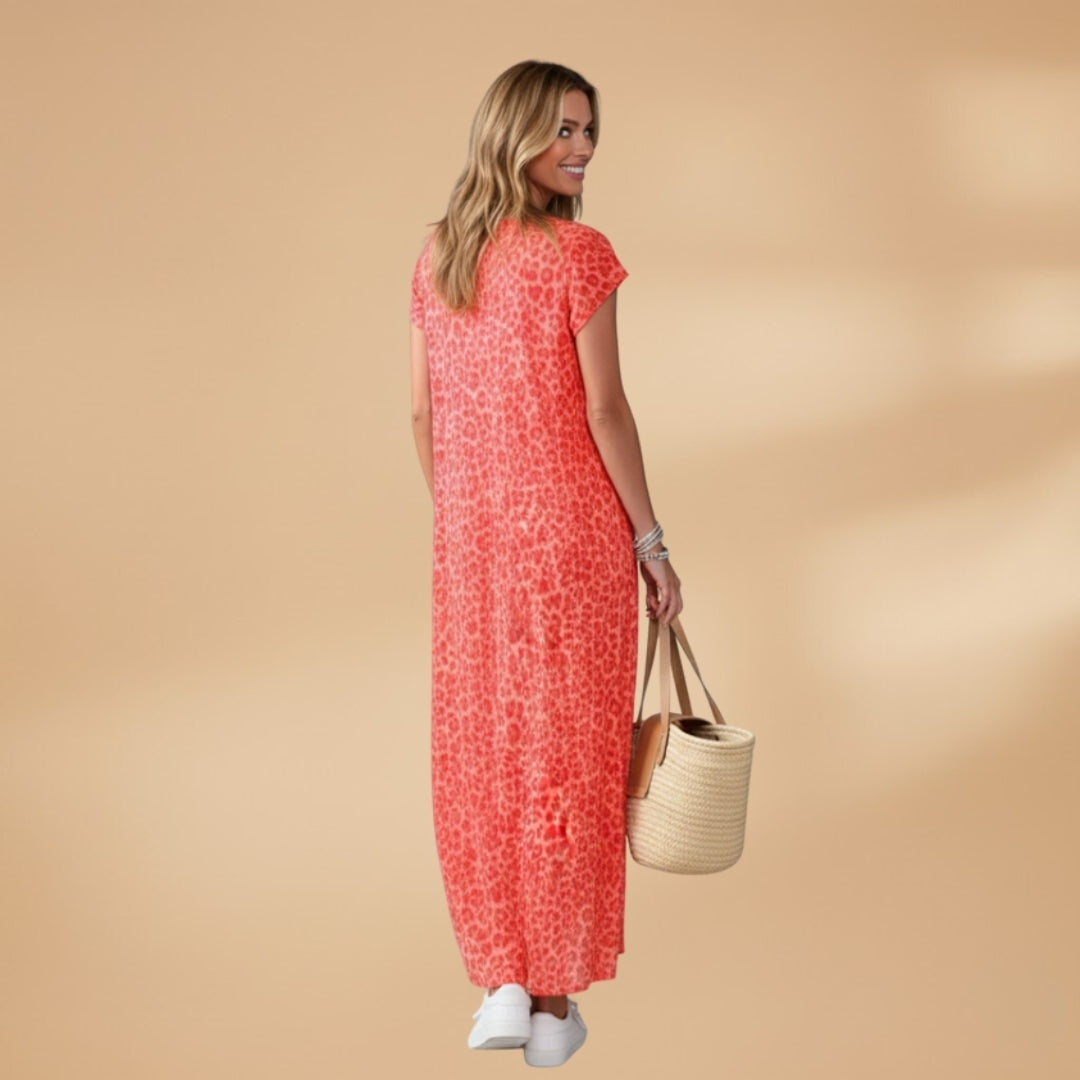 Dina | Vestido Comprido de Verão Mulher Decote V