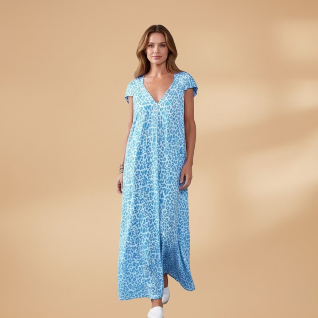 Dina | Vestido Comprido de Verão Mulher Decote V