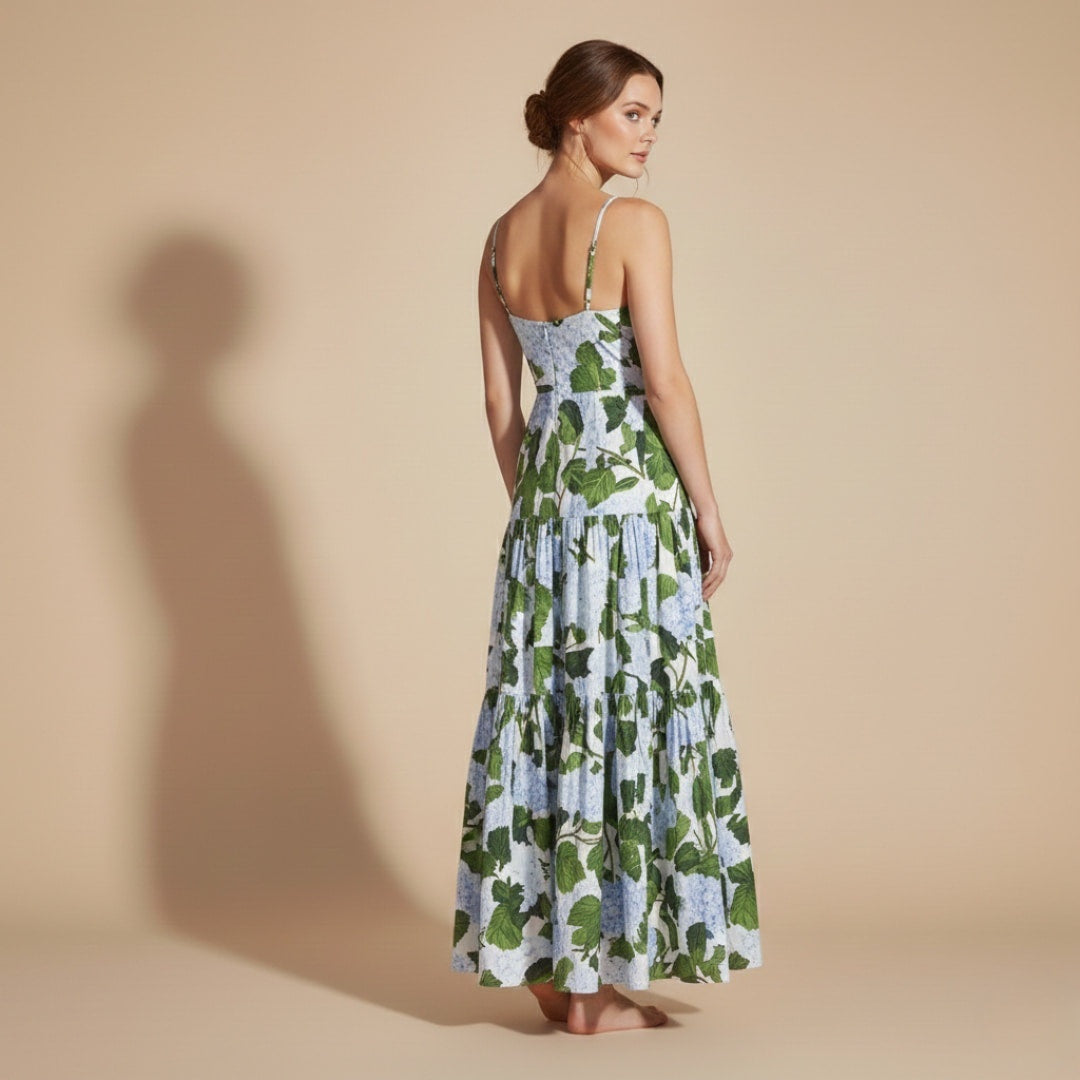 Helena | Vestido Comprido de Verão Mulher Estampado Alças