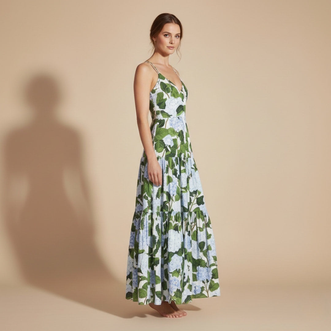 Helena | Vestido Comprido de Verão Mulher Estampado Alças