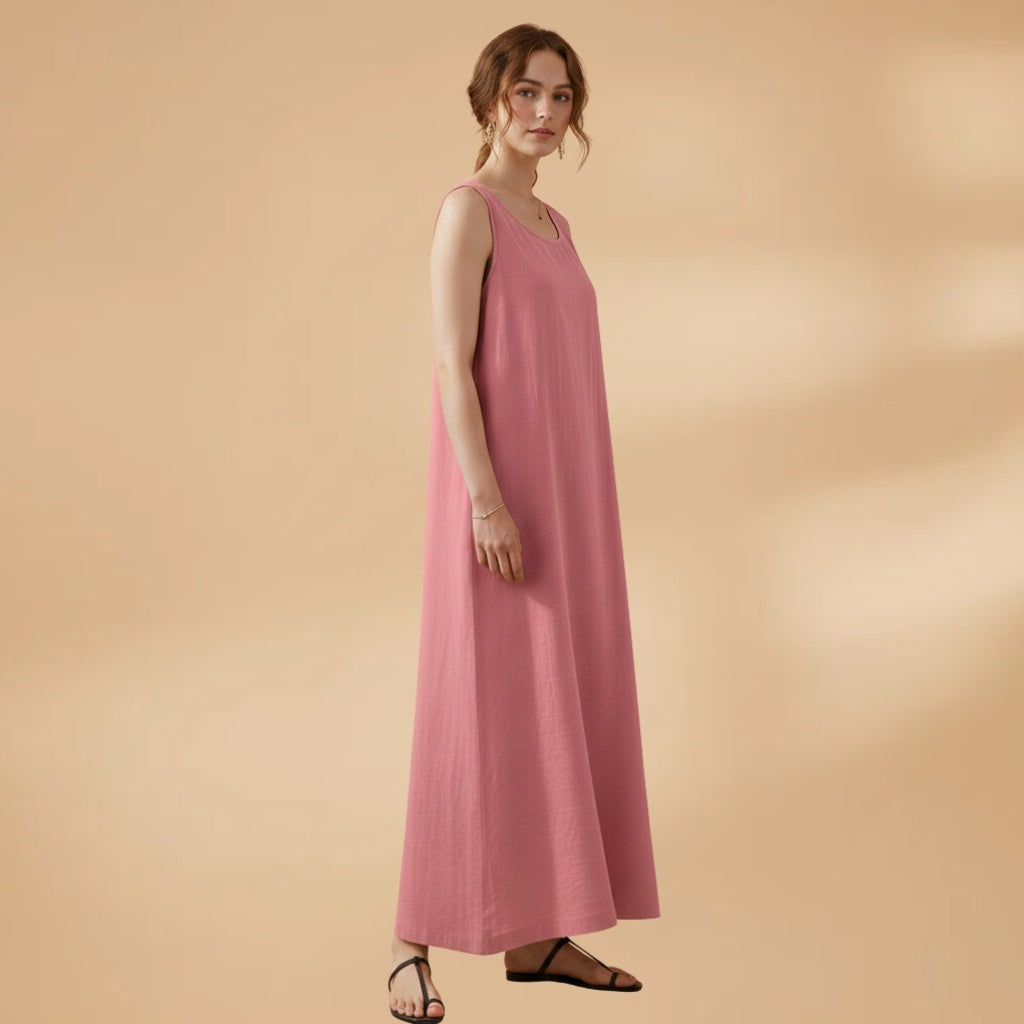 Carla | Vestido Comprido de Verão Mulher Sem Mangas