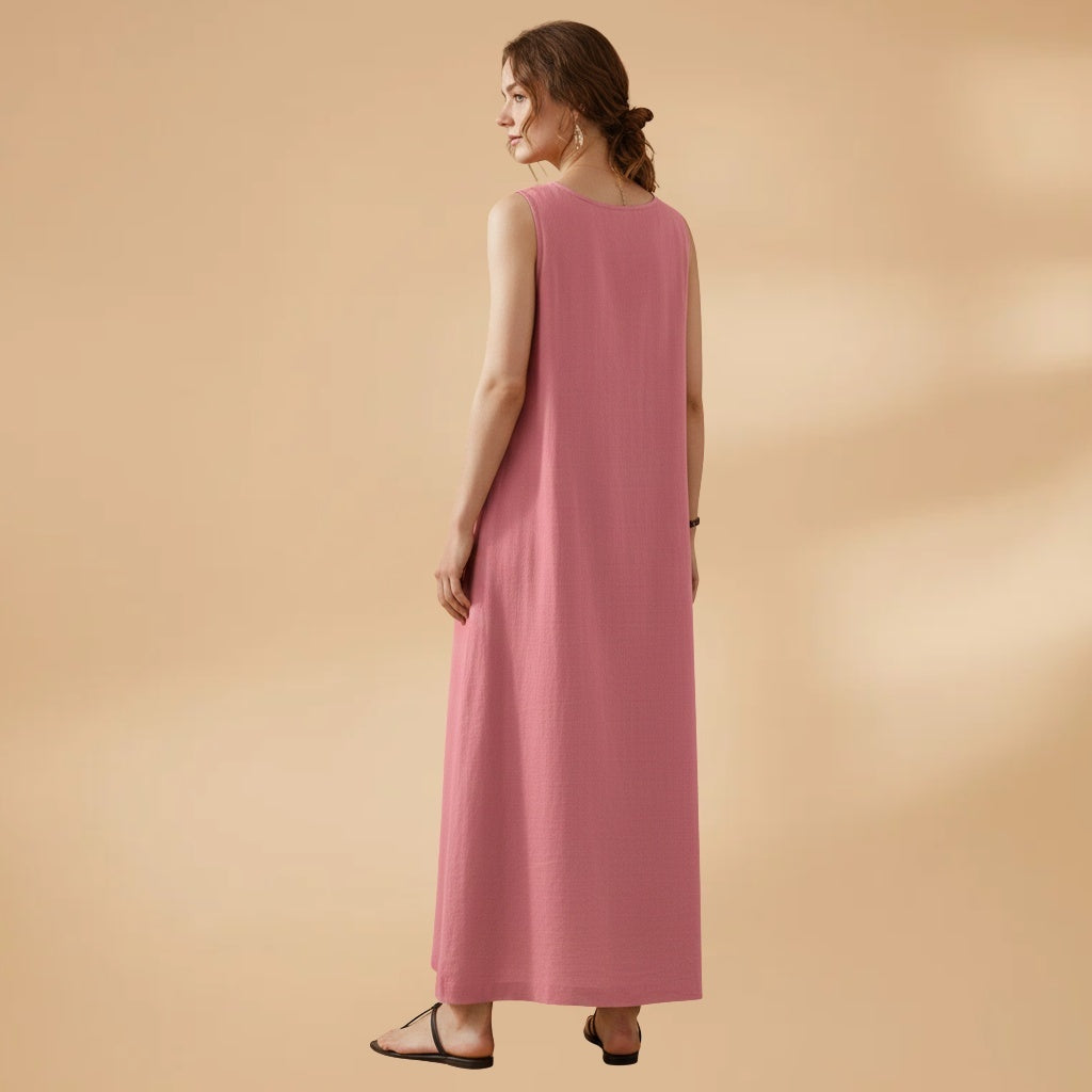 Carla | Vestido Comprido de Verão Mulher Sem Mangas