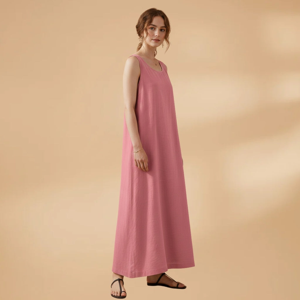 Carla | Vestido Comprido de Verão Mulher Sem Mangas