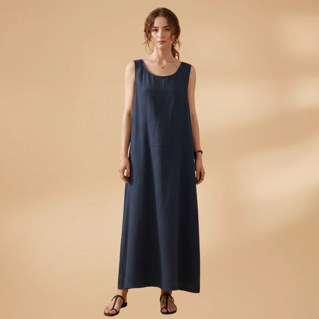 Carla | Vestido Comprido de Verão Mulher Sem Mangas