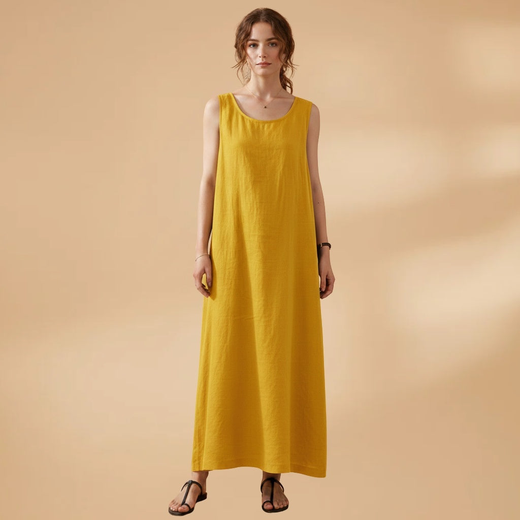 Carla | Vestido Comprido de Verão Mulher Sem Mangas