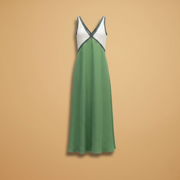 Amélia | Vestido Comprido Decote V Mulher Alças