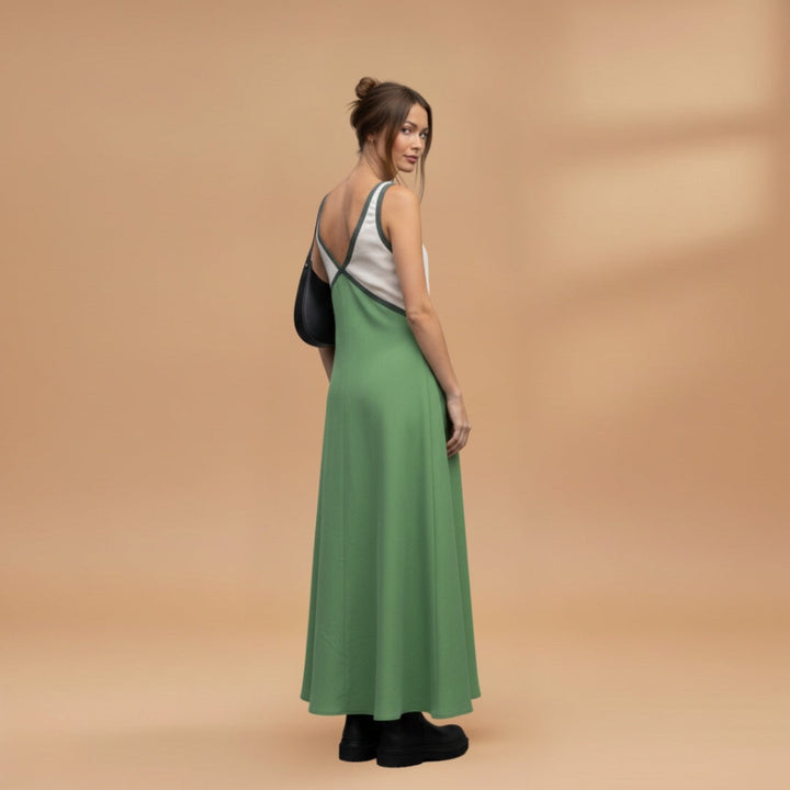 Amélia | Vestido Comprido Decote V Mulher Alças