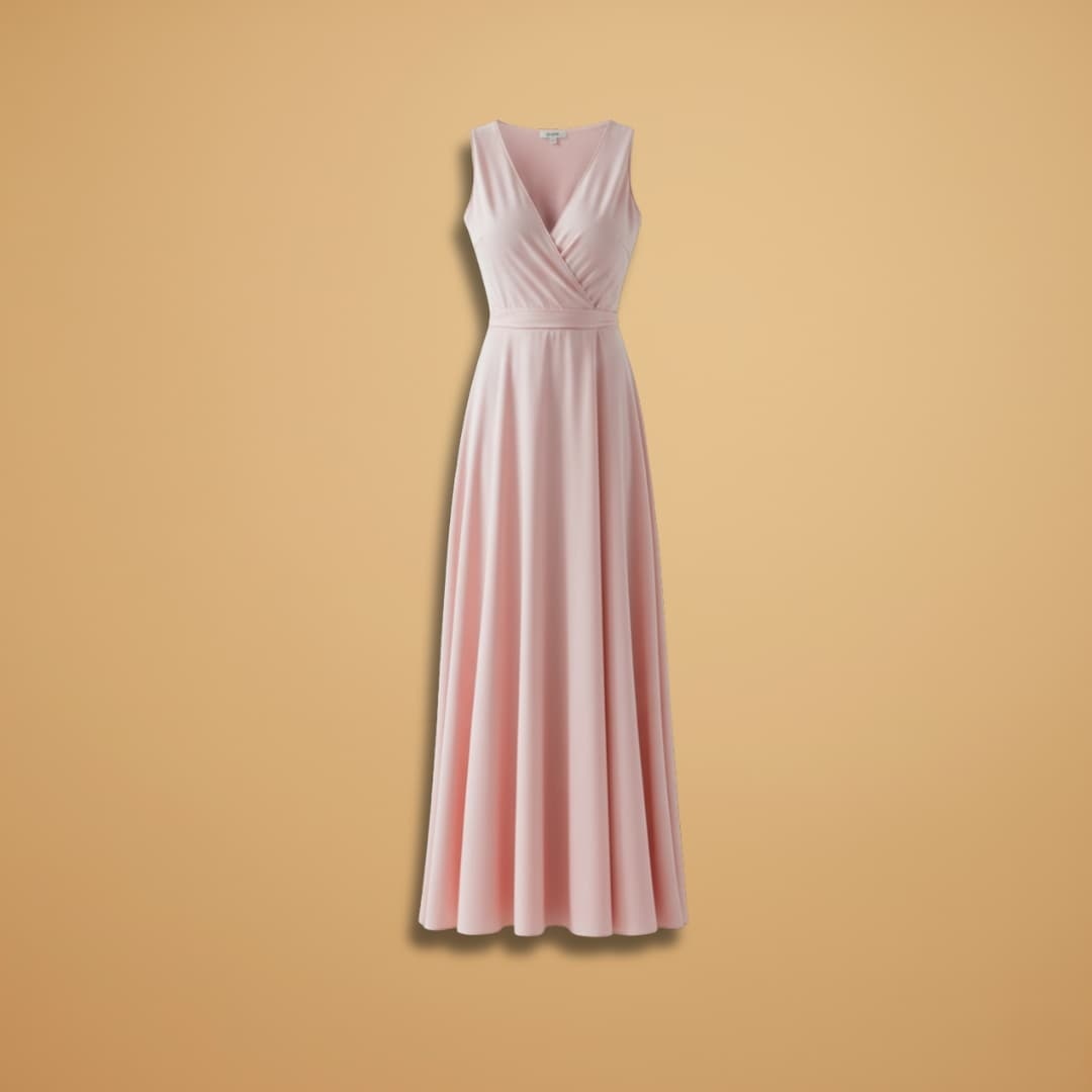 Conceição | Vestido Comprido Decote V Mulher Sem Mangas