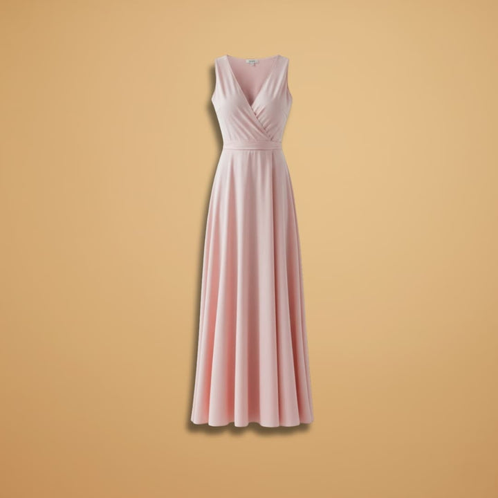 Conceição | Vestido Comprido Decote V Mulher Sem Mangas