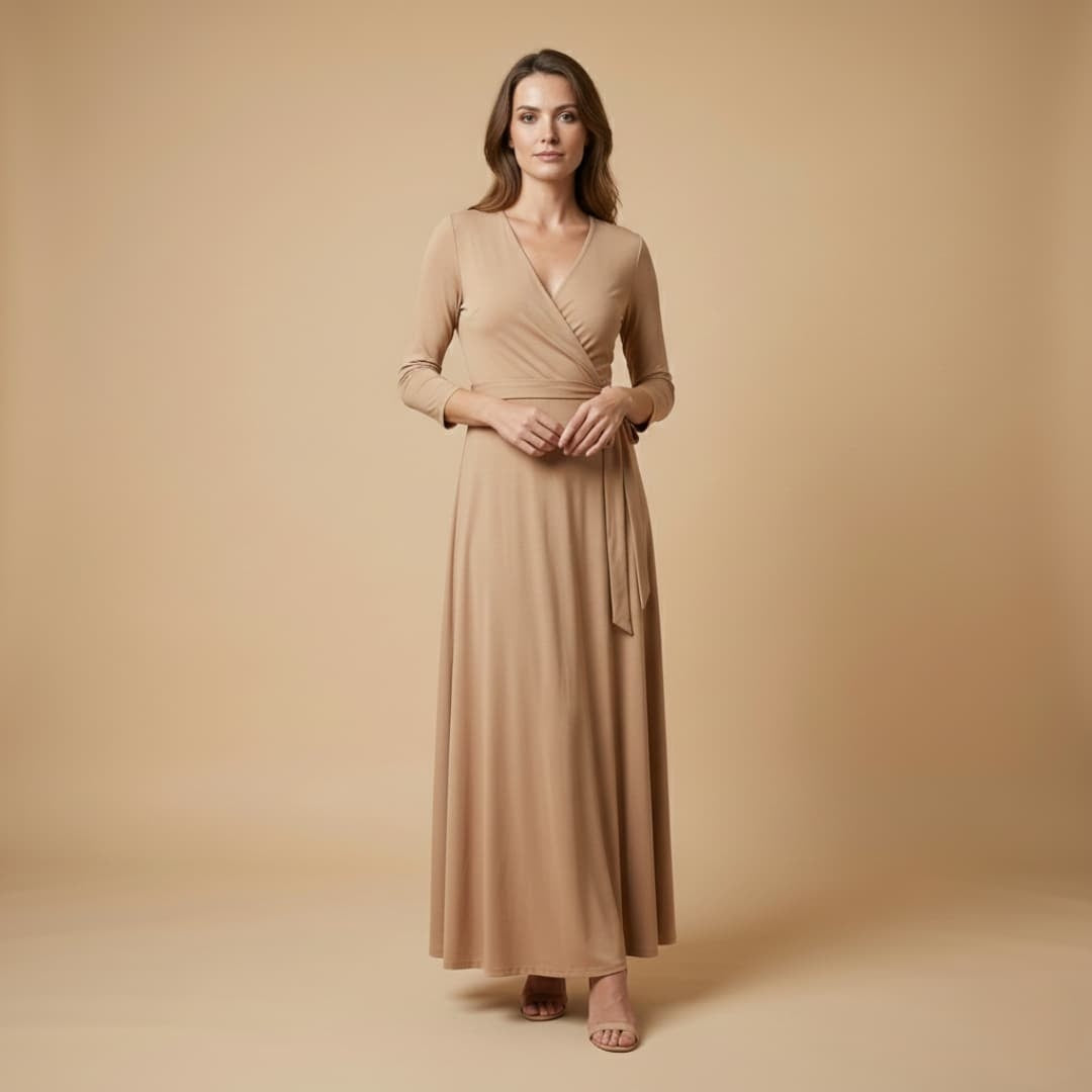 Conceição | Vestido Comprido Decote V Mulher Sem Mangas