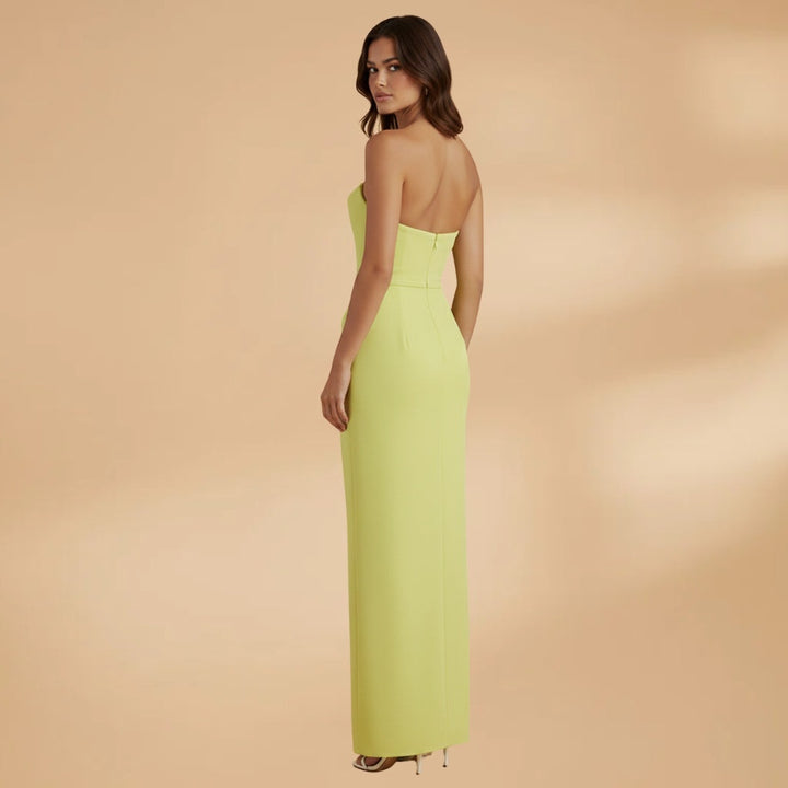 Francisca | Vestido Comprido Drapeado Mulher Elegante