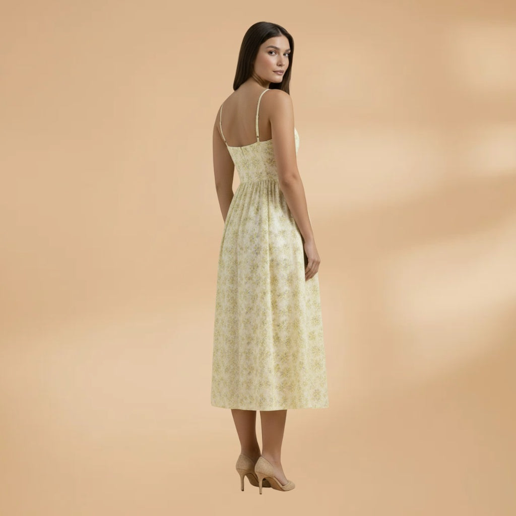 Diana | Vestido Comprido Estampado Alças Mulher