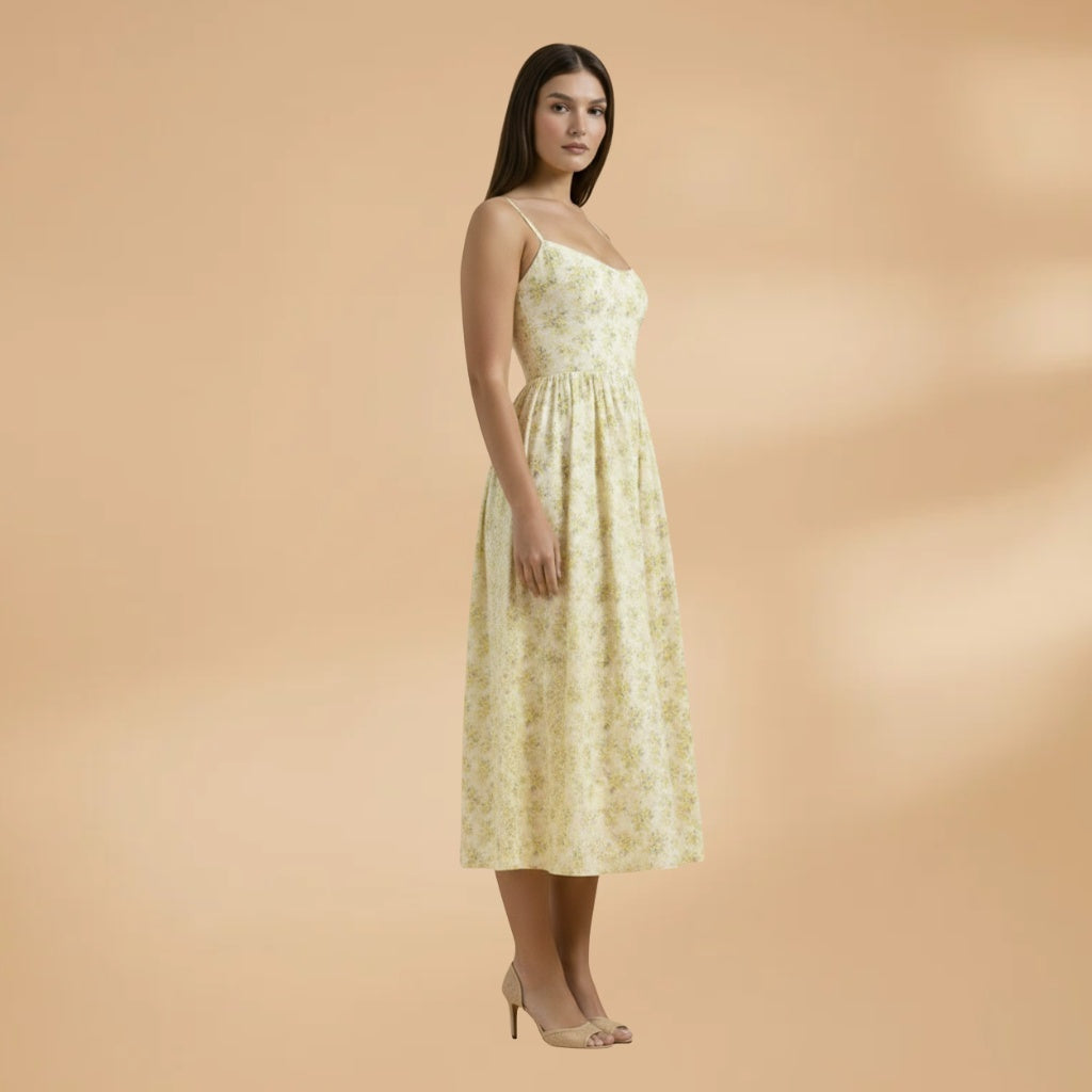 Diana | Vestido Comprido Estampado Alças Mulher