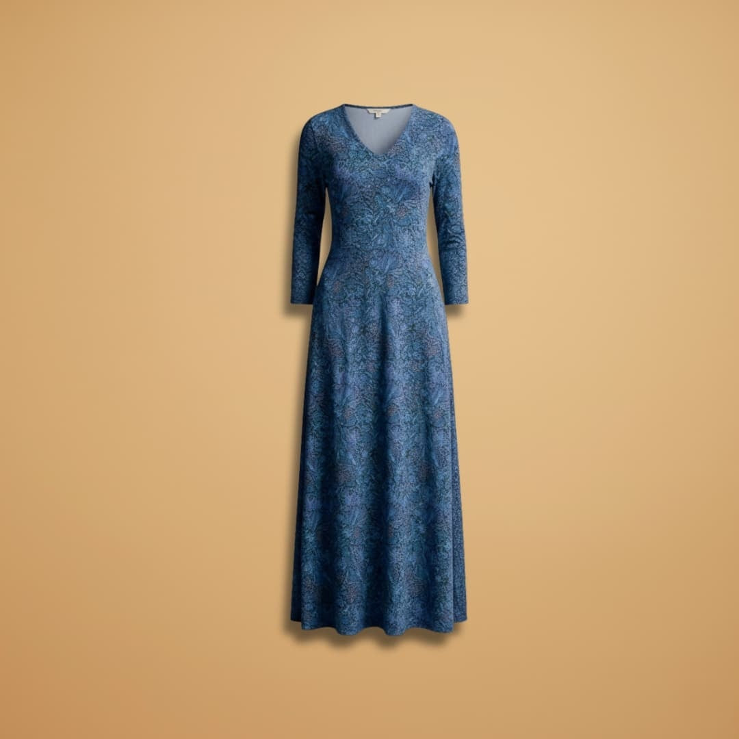 Rita | Vestido Comprido Estampado Mulher Decote V