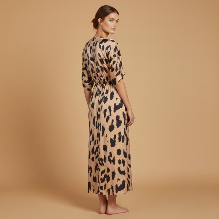Francisca | Vestido Comprido Estampado Mulher Decote V
