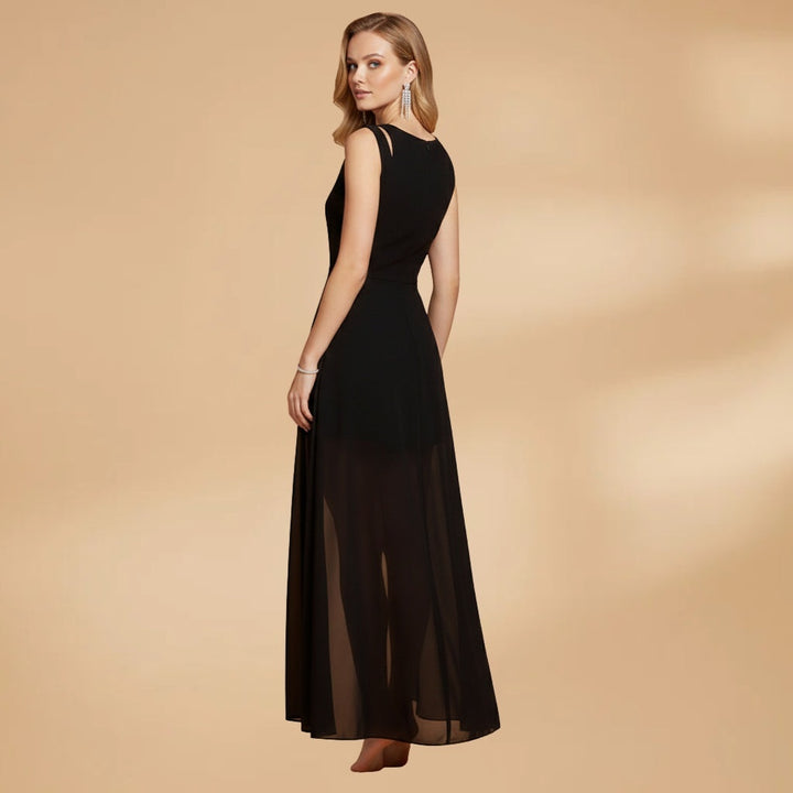 Carolina | Vestido Comprido Fenda Mulher Sem Mangas