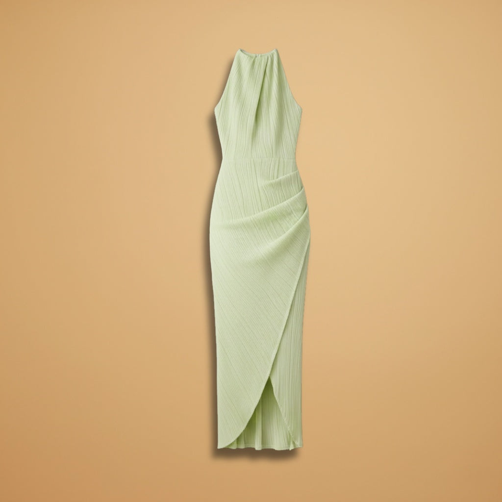 Teresa | Vestido Comprido Halter Mulher Fenda Lateral