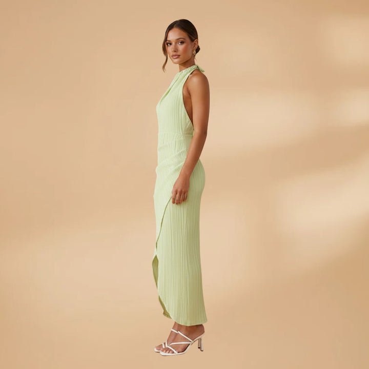 Teresa | Vestido Comprido Halter Mulher Fenda Lateral
