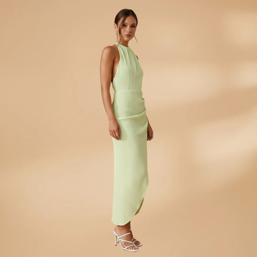 Teresa | Vestido Comprido Halter Mulher Fenda Lateral
