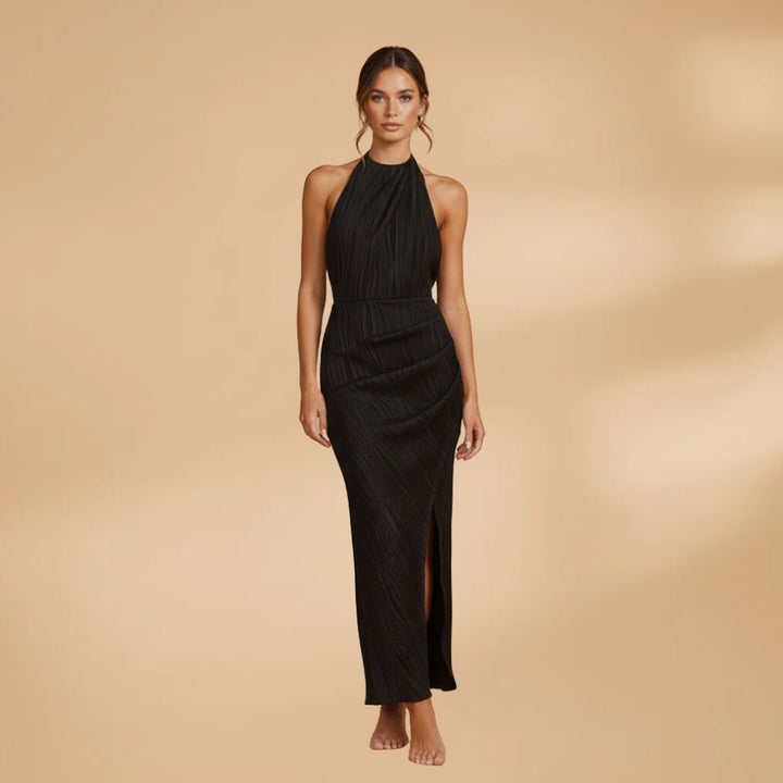 Teresa | Vestido Comprido Halter Mulher Fenda Lateral