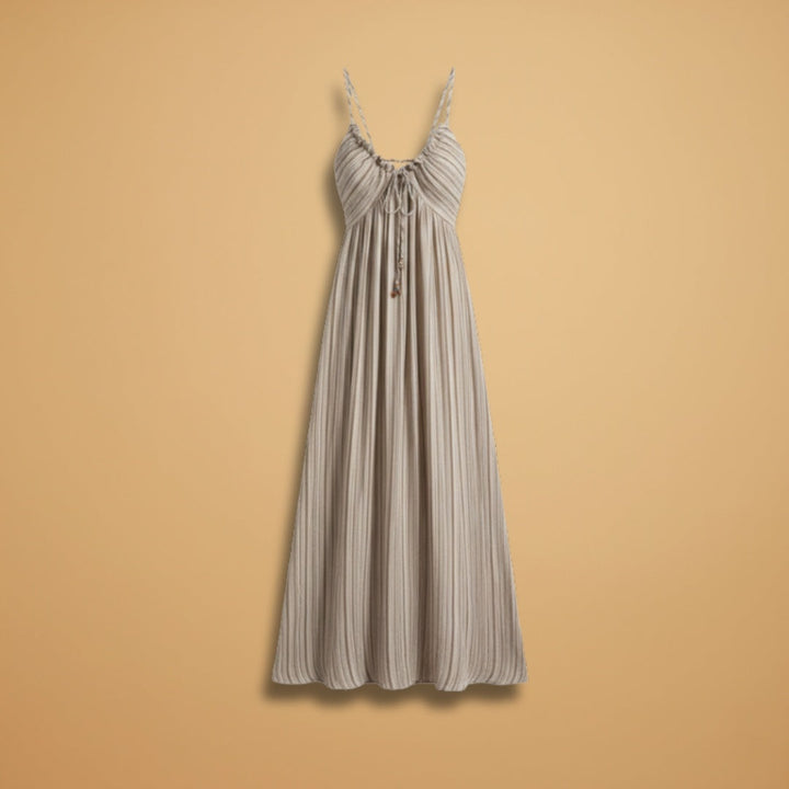 Matilde | Vestido Comprido Plissado Mulher Alças Finas