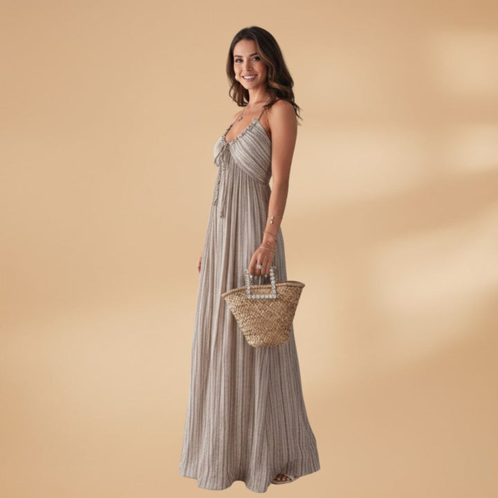Matilde | Vestido Comprido Plissado Mulher Alças Finas