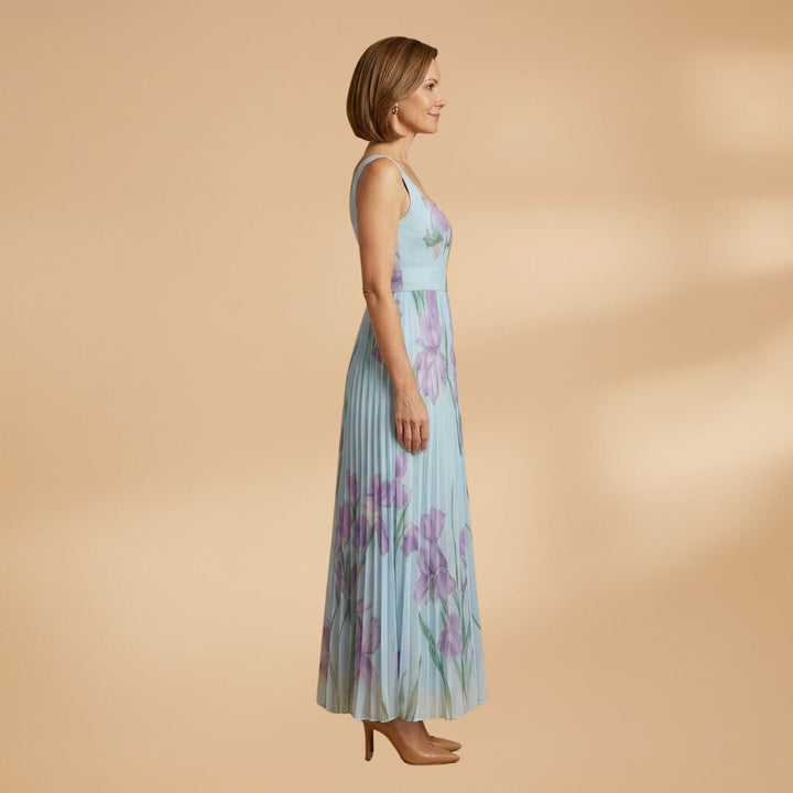 Beatriz | Vestido Comprido Plissado Mulher Estampado Floral
