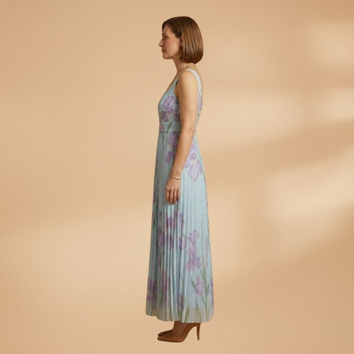 Beatriz | Vestido Comprido Plissado Mulher Estampado Floral