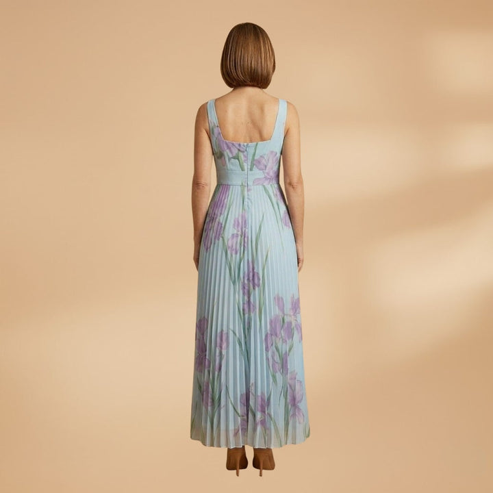 Beatriz | Vestido Comprido Plissado Mulher Estampado Floral